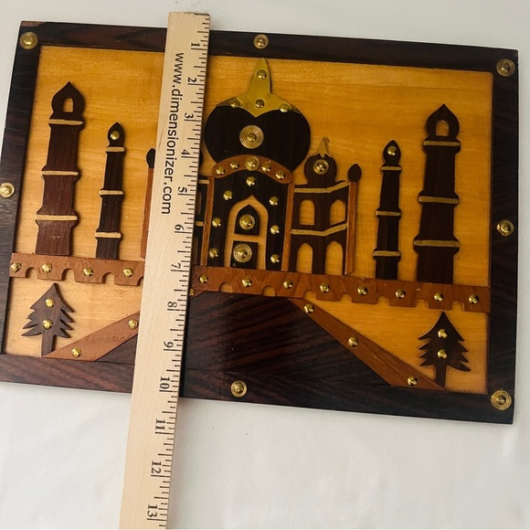 Hand Crafted Artistic Wall Decor Bundle of 3 Brown and Gold Beautiful Designs - Picture 4 of 12